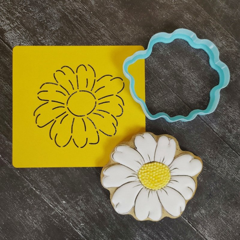 Пряники роспись ромашки