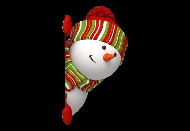 Дед Мороз выглядывает