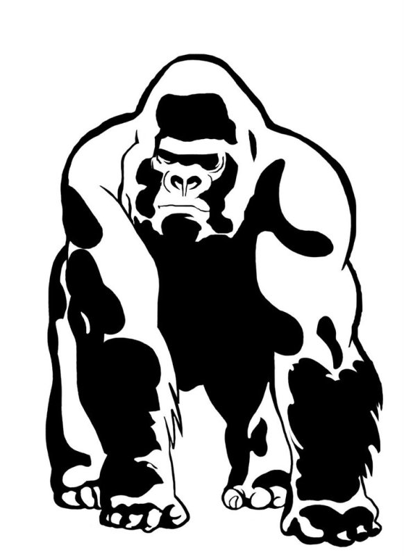 Силуэт гориллы