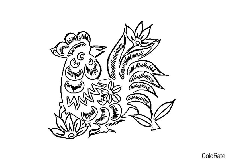 Золотой петушок раскраска для детей