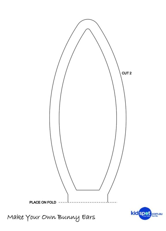 Уши зайца шаблон