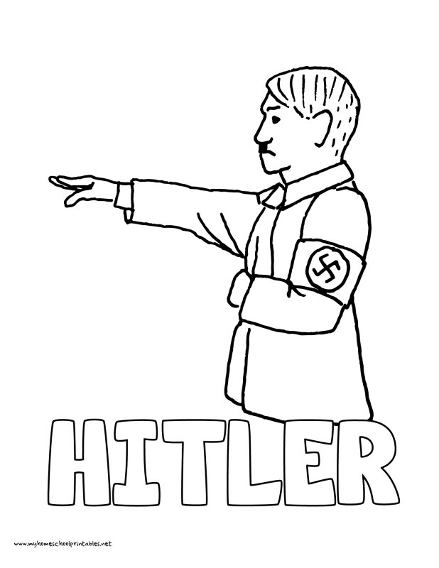 Гитлер раскраска