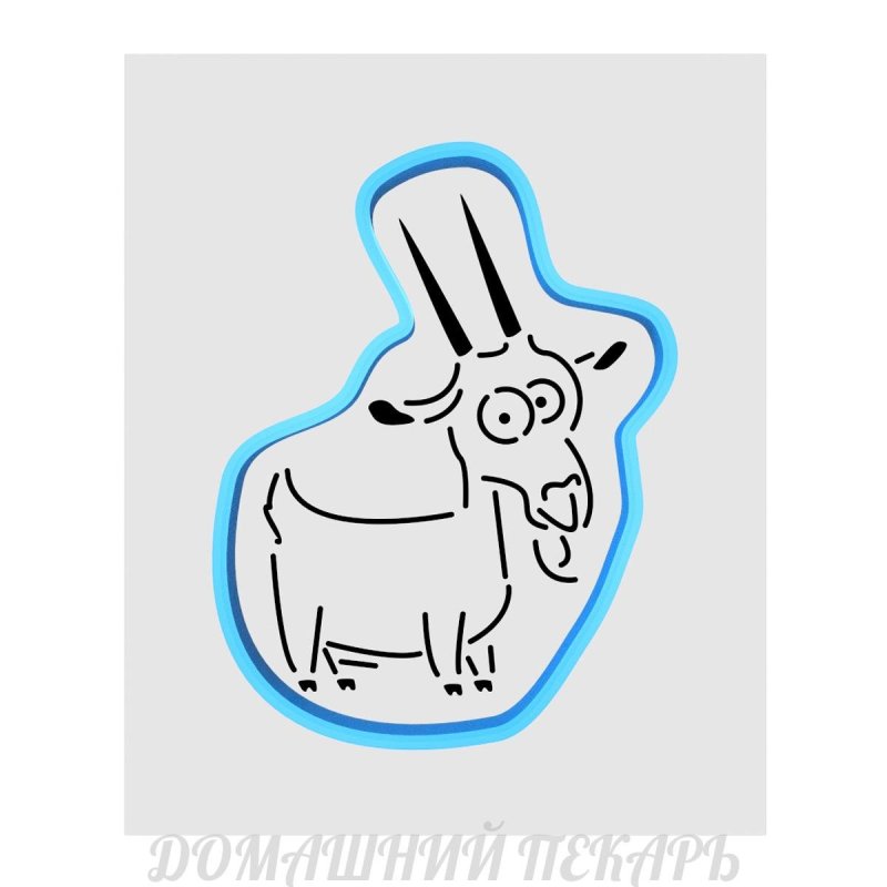 Синий трактор трафарет для пряников