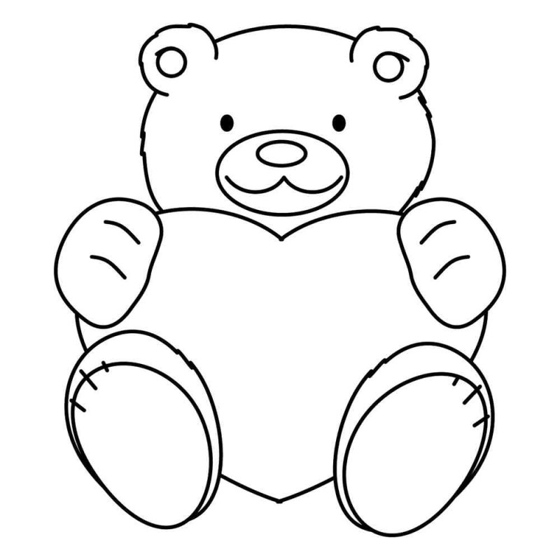 Плюшевый мишка раскраска