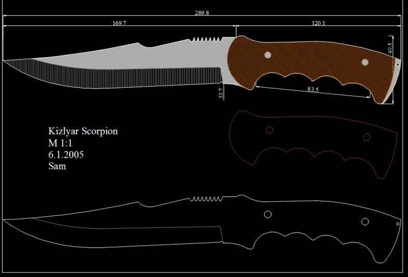 Нож Скорпион стандофф 2