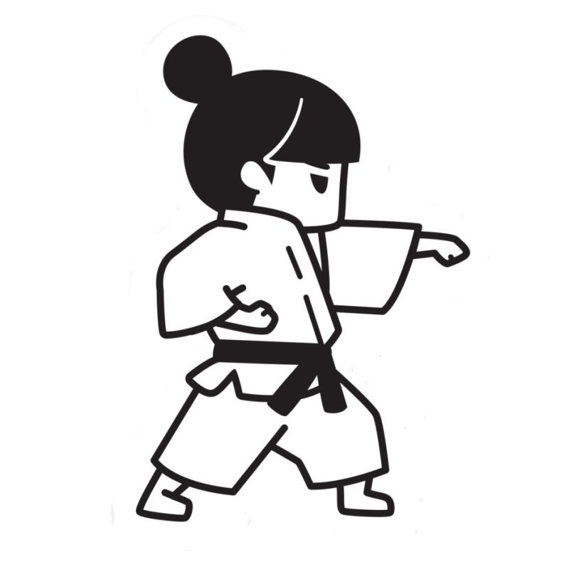 Каратист рисунок