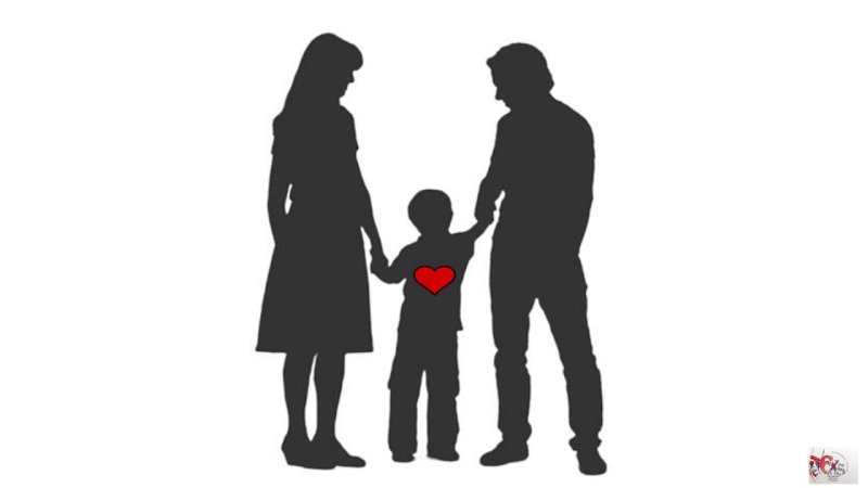 Силуэты семьи с детьми