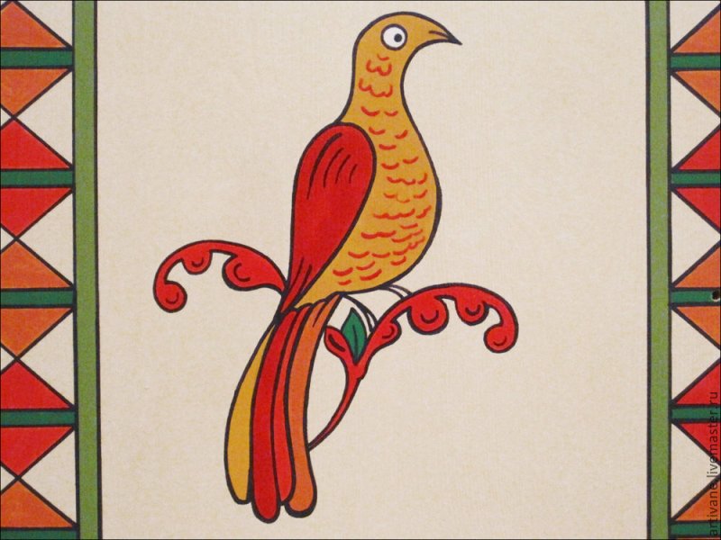 Борецкая роспись элементы птицы