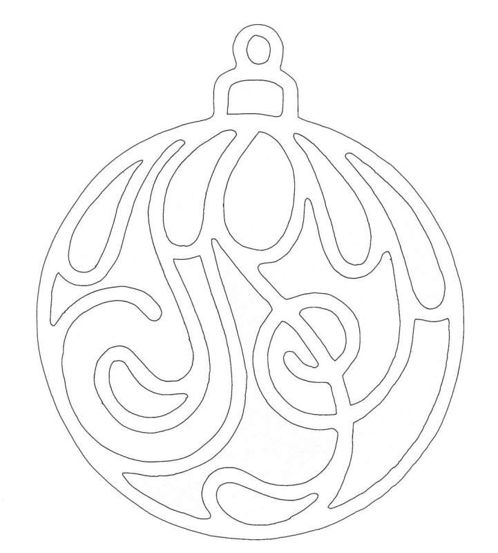 Вытынанки шарики новогодние