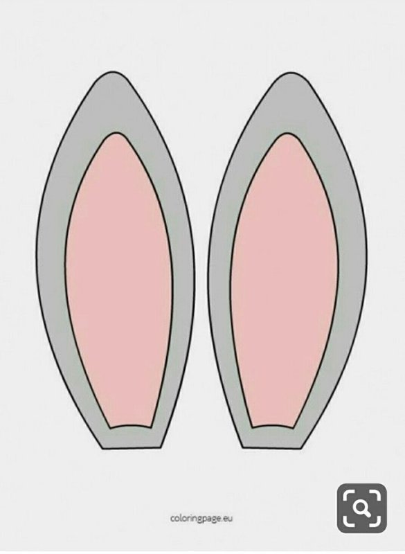 Уши зайца шаблон