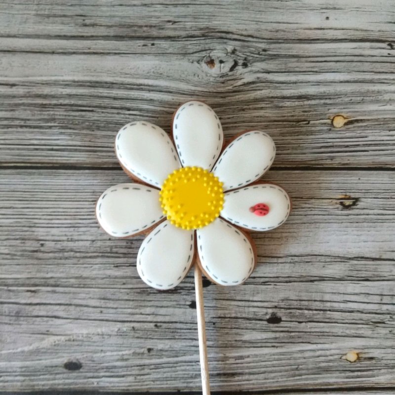 Пряники в виде ромашки