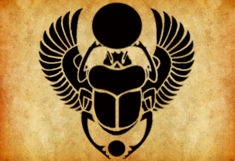 Жук скарабей в древнем Египте