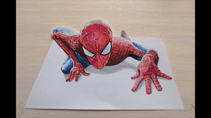 Человек паук 3д ручкой