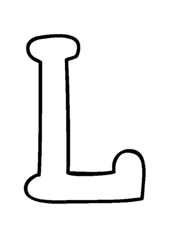 Буква l трафарет