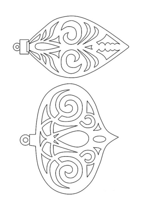 Вытынанки елочные игрушки на окна