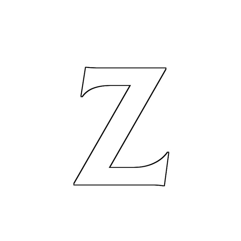 Буква z шаблон