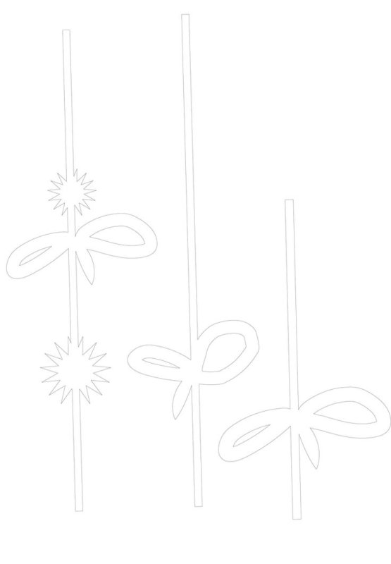 Трафарет серпантина на окно