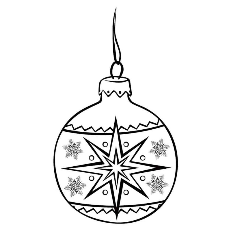 Новогодние шары раскраска