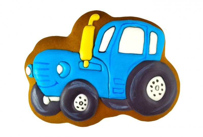 Пряник синий трактор