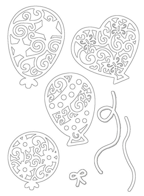 Трафарет шарики для вырезания