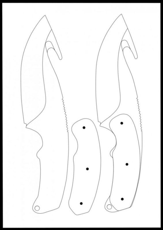 Флип кнайф стандофф 2 чертёж
