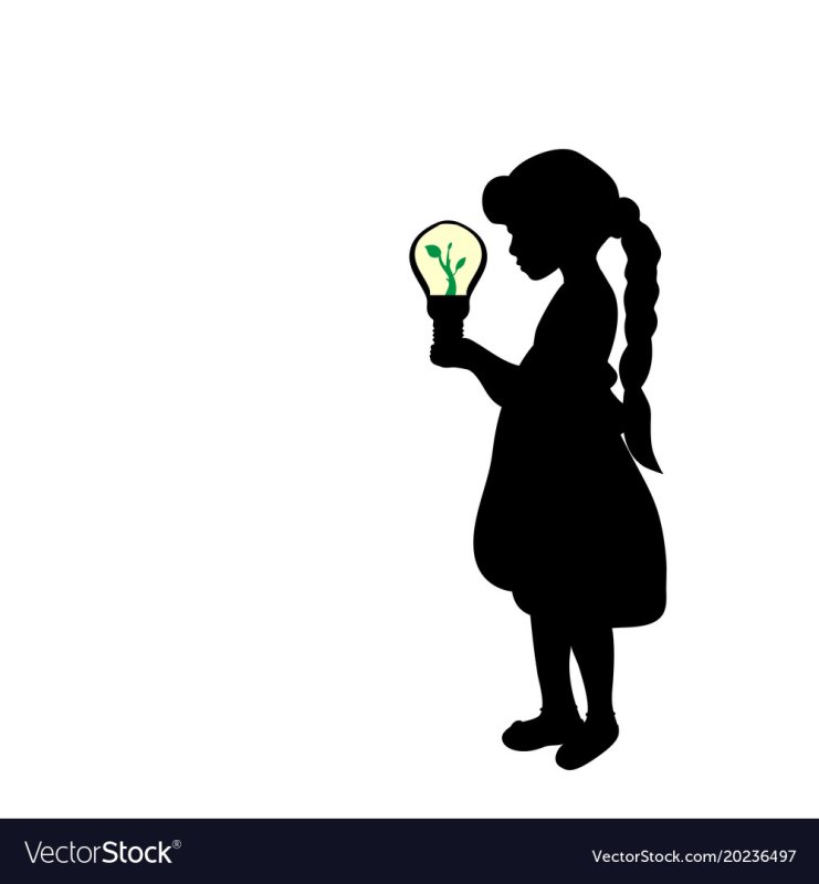 Рука с фонарем силуэт