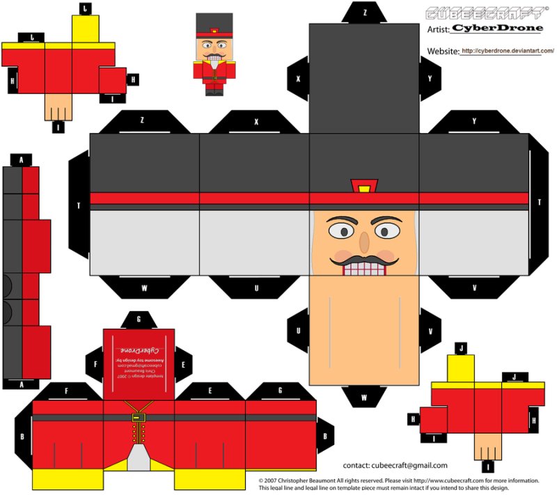 Щелкунчик склеить