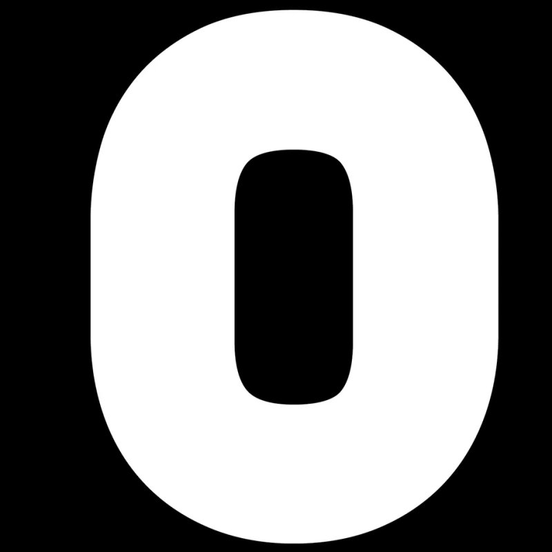 Трафаретная цифра 0