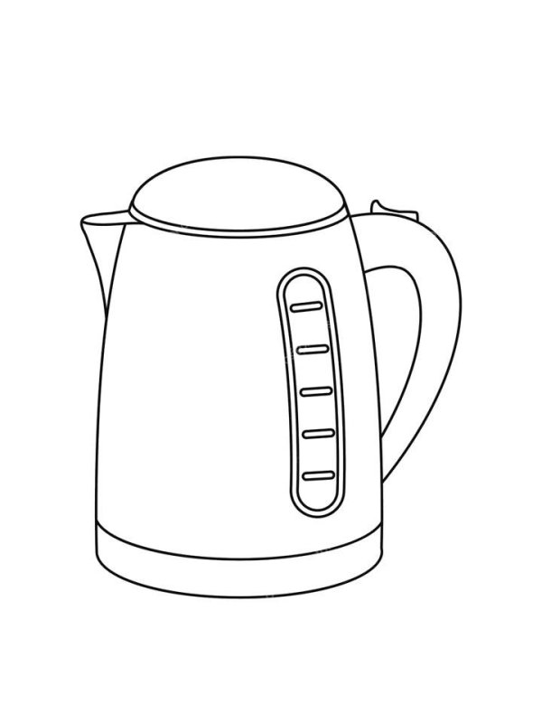 Чайник раскраска
