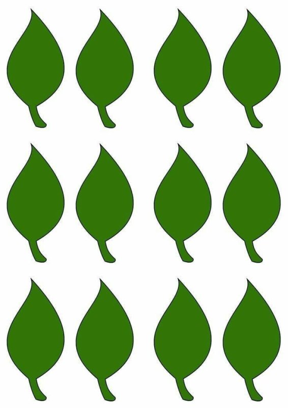 Трафарет листьев цветов