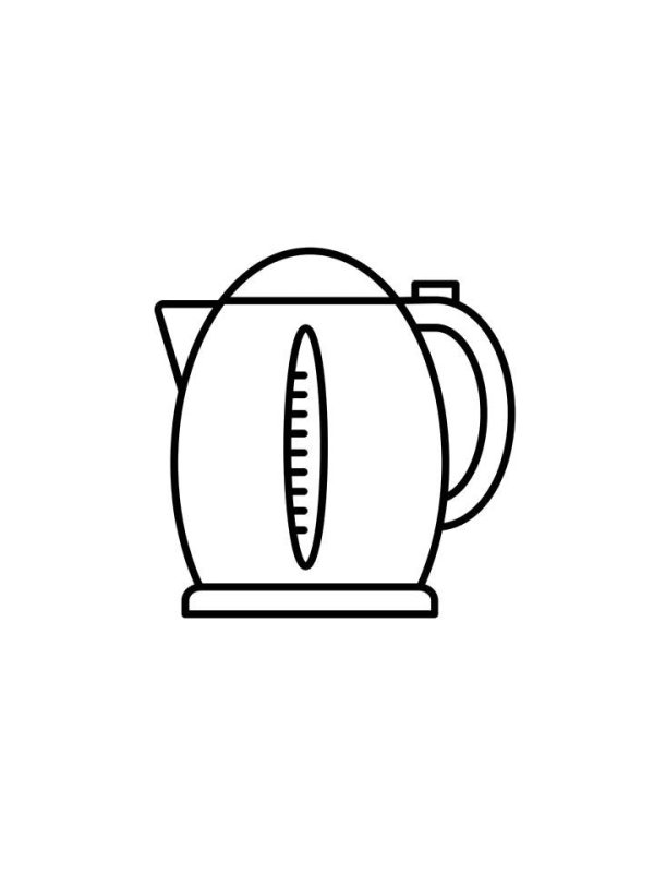 Раскраска электрический чайник для детей