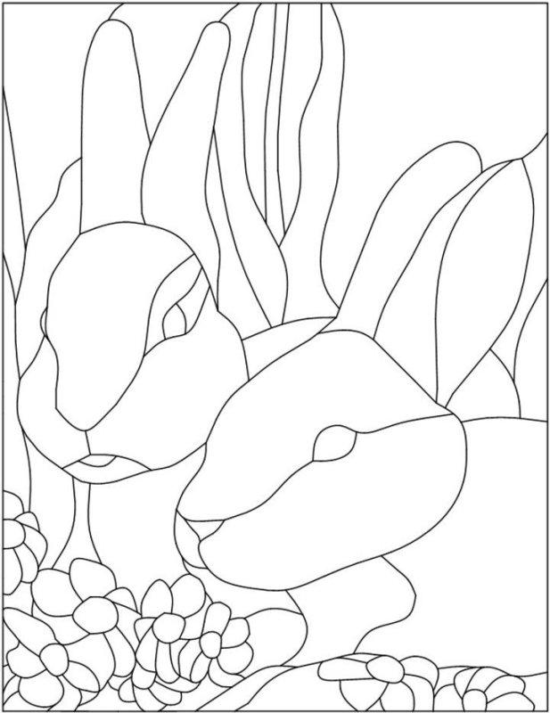 Витражи трафареты цветы