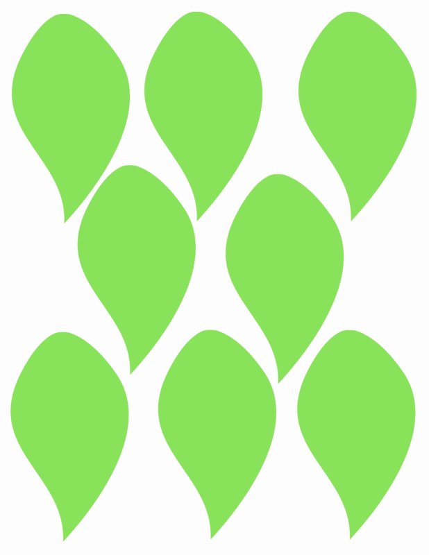 Зеленые листья для вырезания