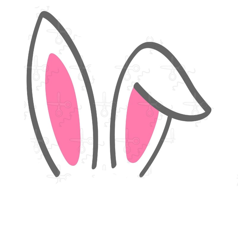 Ушки зайки трафарет