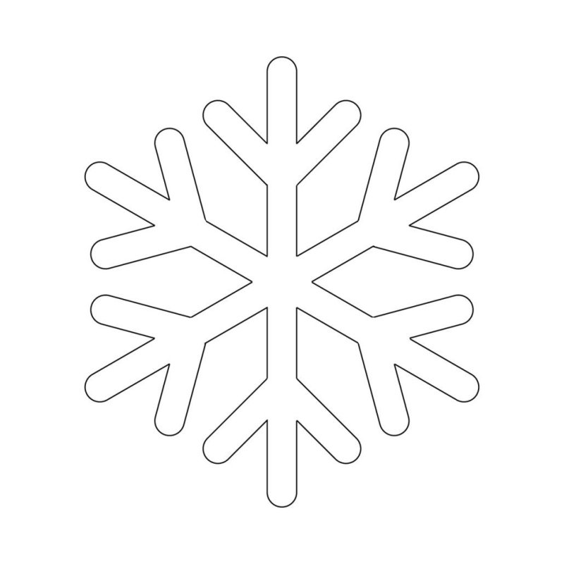 Снежинка трафарет для детей