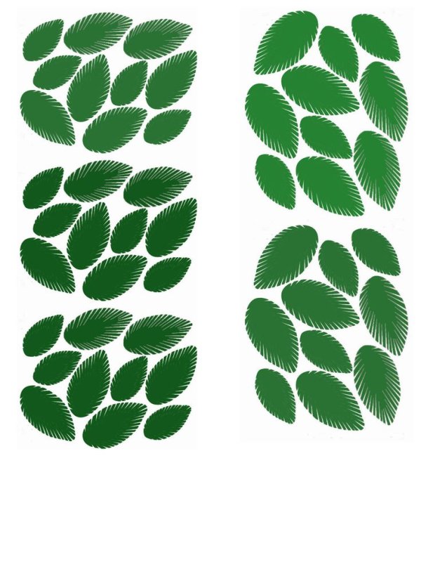 Трафареты листиков для цветов