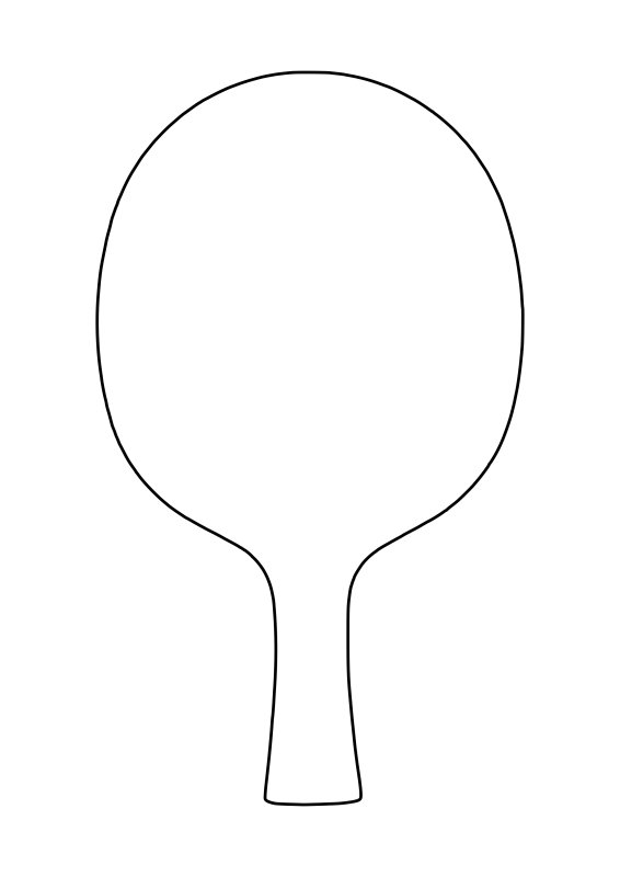 Теннисная ракетка для настольного тенниса контур