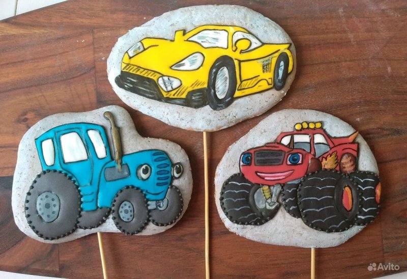 Имбирные пряники синий трактор