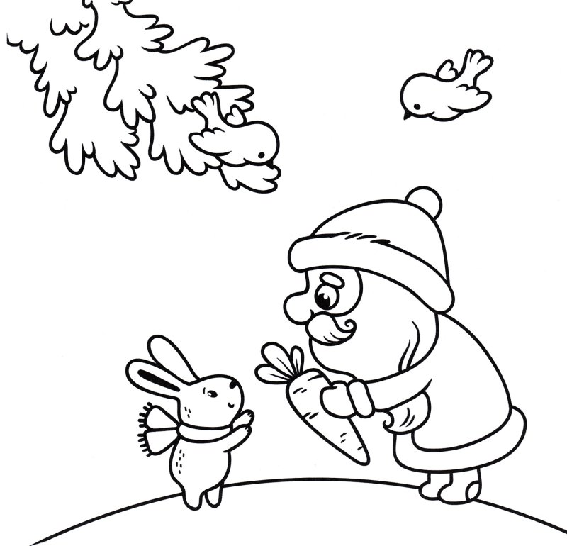 Новогодняя раскраска