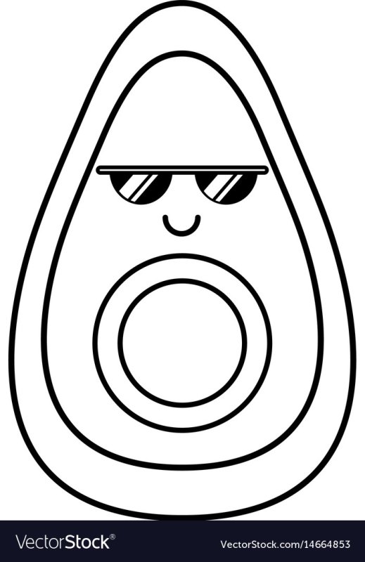 Раскраска авокадо