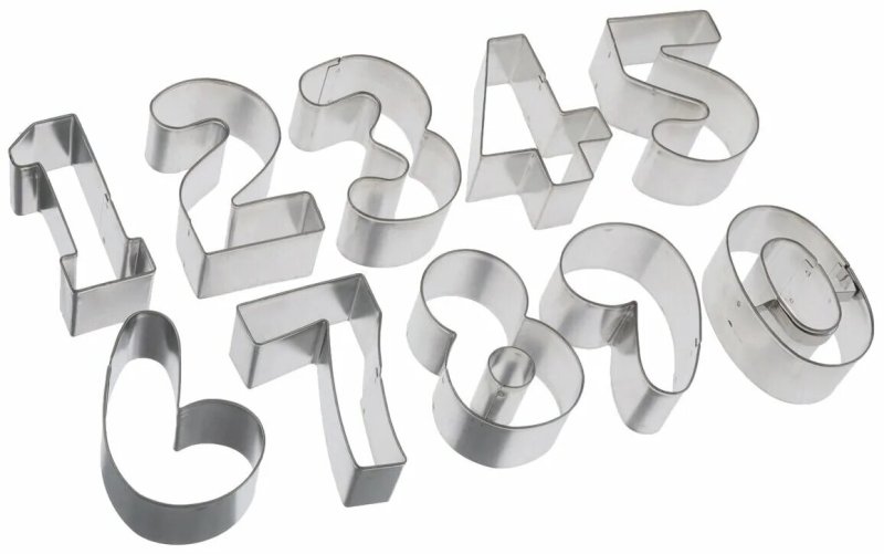 Цифры форма металлическая