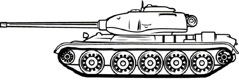 Черно белый танк т 34 сбоку