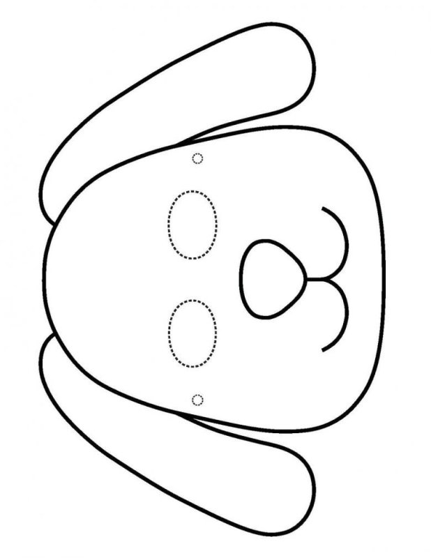 Маска аппликация для детей