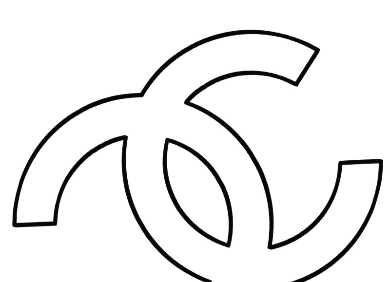 Логотип Шанель трафарет