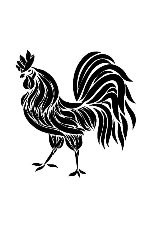 Трафарет курочки