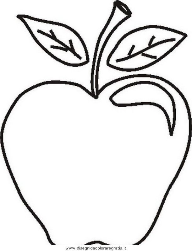 Яблоко трафарет