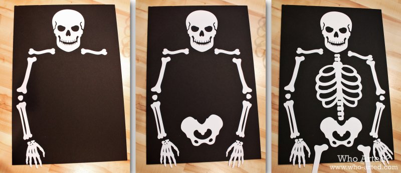 Трафарет скелета