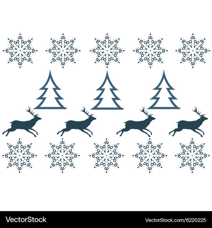 Снежинка олень