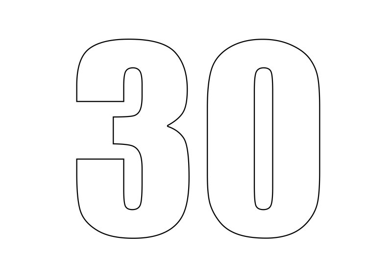 Цифра 50 трафарет для торта