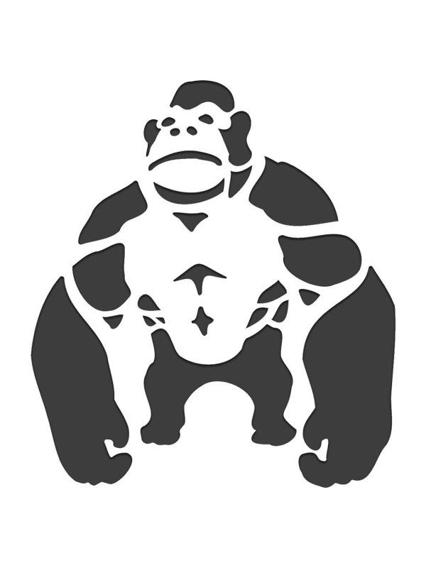 Горилла трафарет
